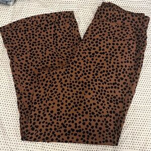 Old Navy Brown and Black Animal Print Pants L